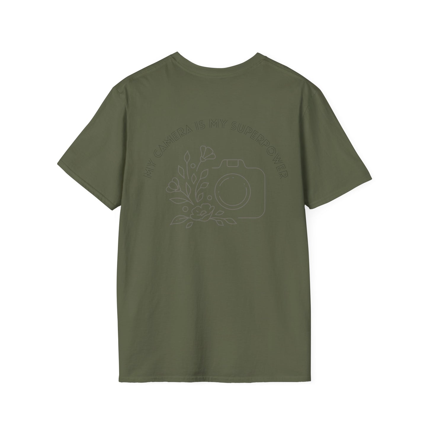 Softstyle T-Shirt ๐ธ "My Camera is My Superpower โ Draag Jouw Passie!" ๐ฆธโโ๏ธ