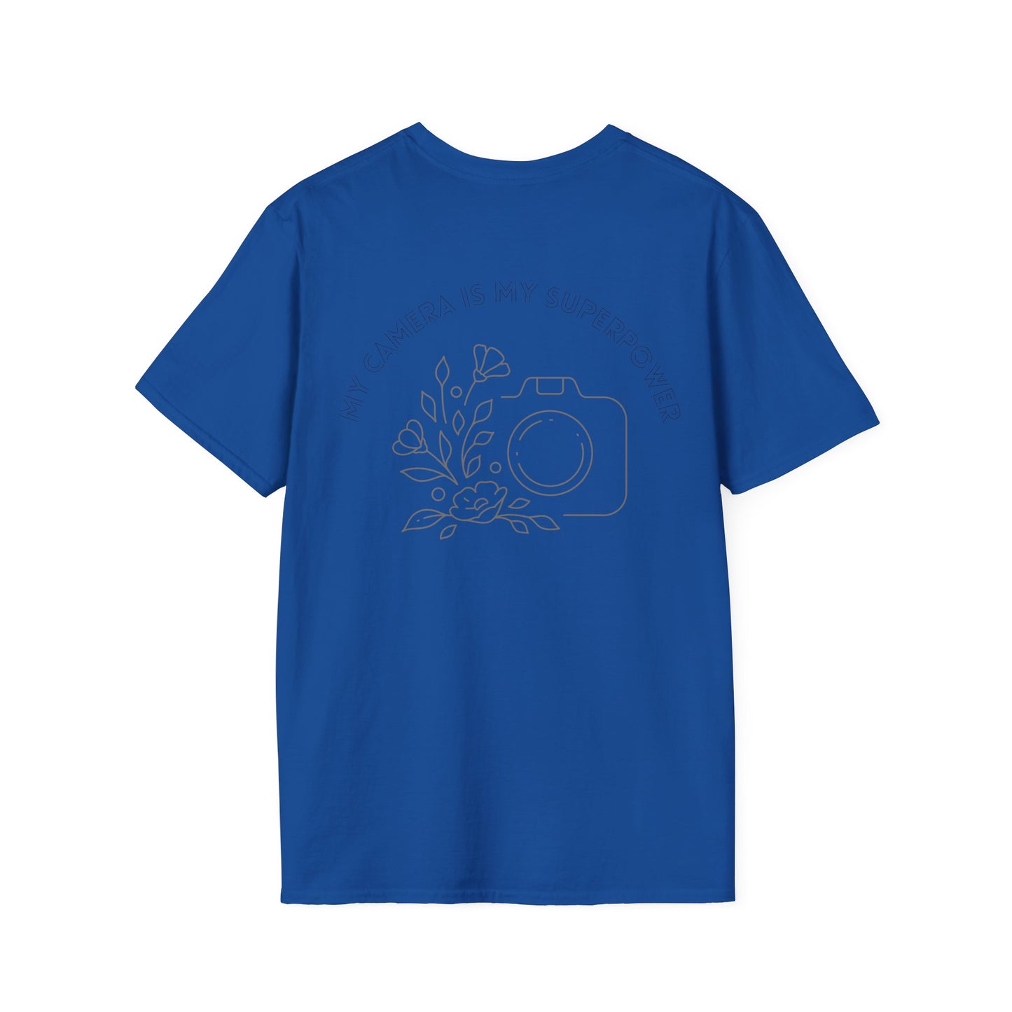 Softstyle T-Shirt ๐ธ "My Camera is My Superpower โ Draag Jouw Passie!" ๐ฆธโโ๏ธ