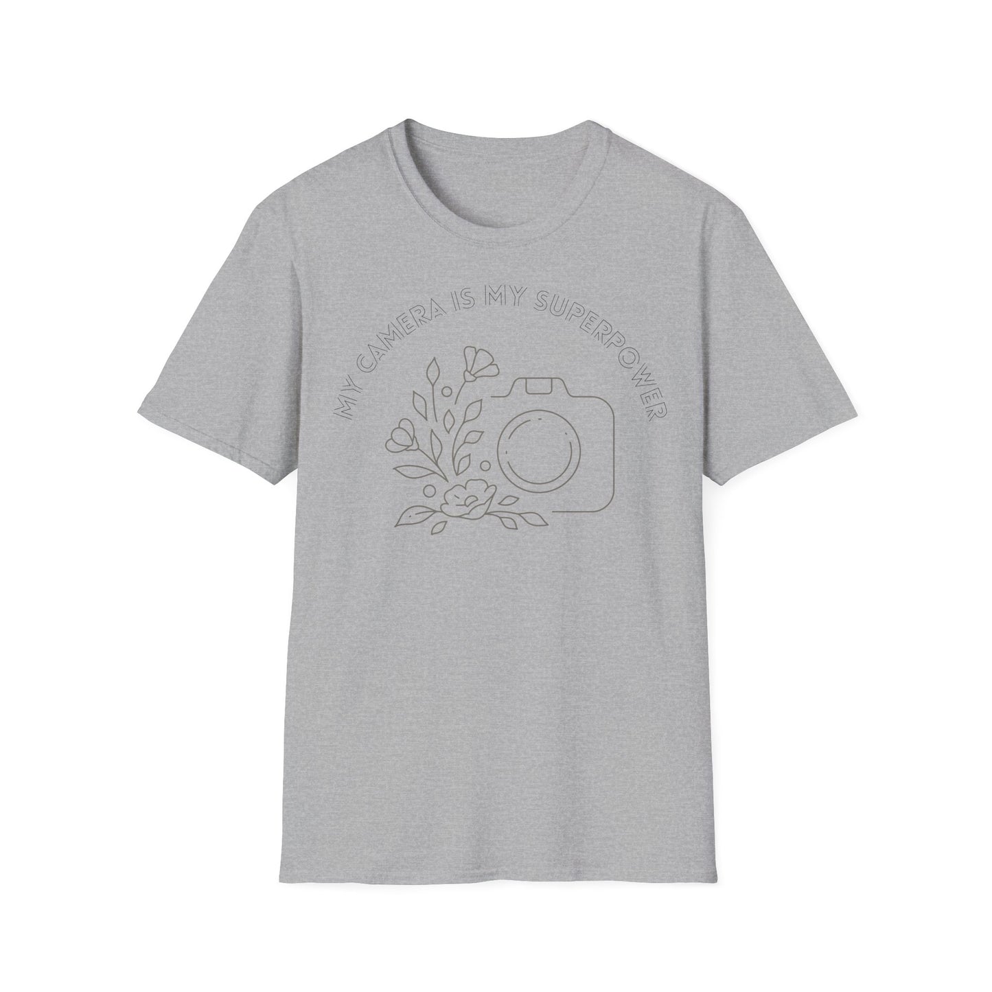 Softstyle T-Shirt ๐ธ "My Camera is My Superpower โ Draag Jouw Passie!" ๐ฆธโโ๏ธ